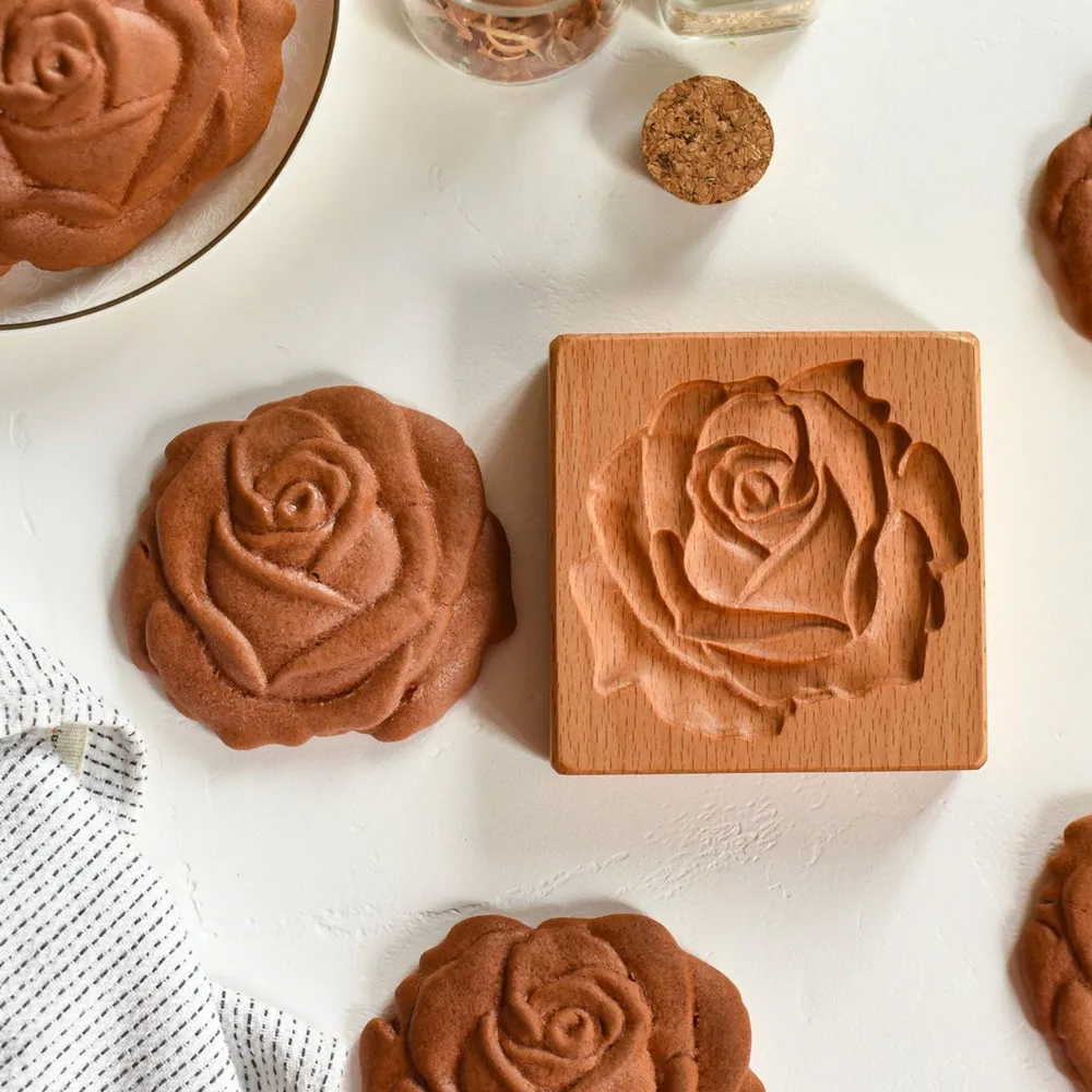 

3D Biscuit Molds Animal Shape Gingerbread Cake Mould Wooden Cookie Mold Household Christmas Bakery Gadget Kitchen Supplies
