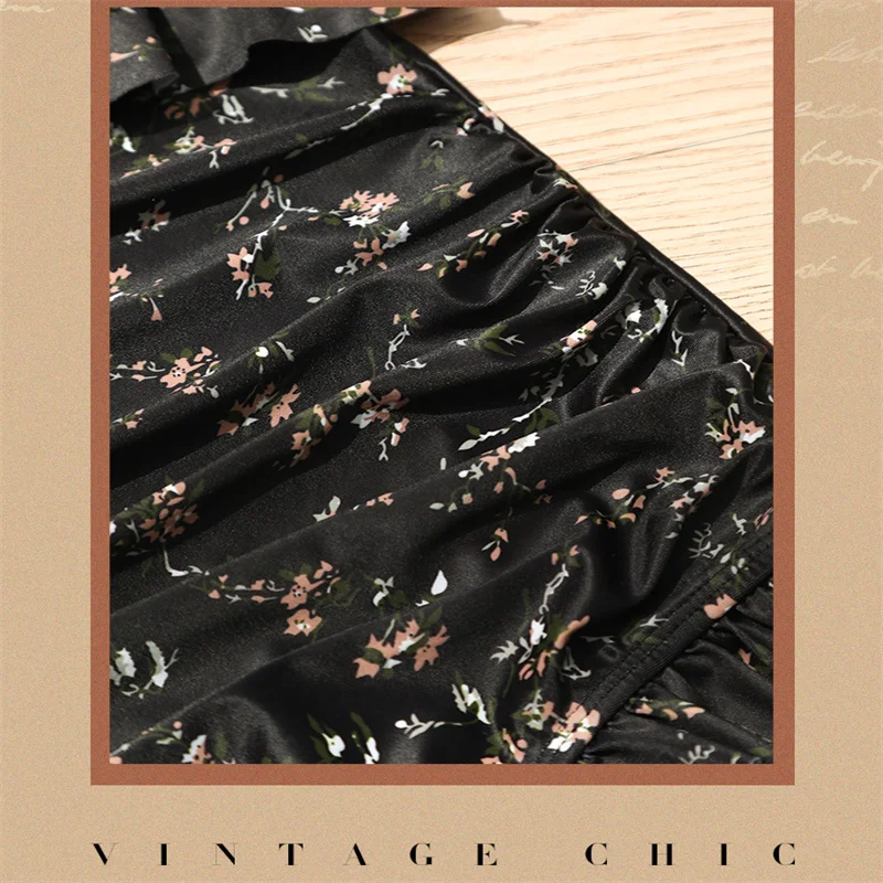 2024 новый сексуальный цельный купальник с высокой талией длинным рукавом принтом