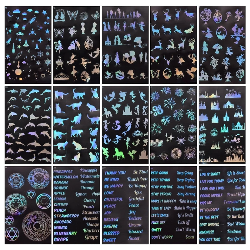 15 шт. заполняющие материалы для смолы прозрачные декоративные наклейки