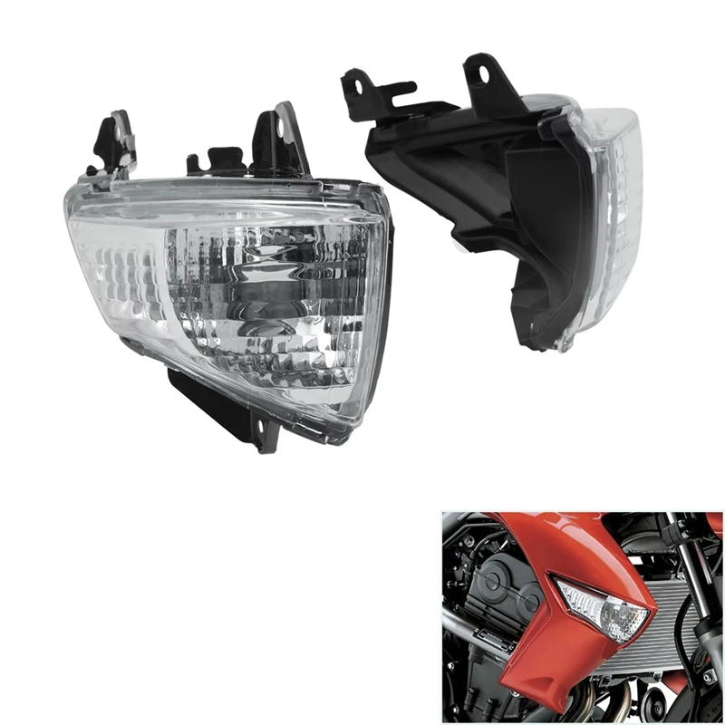 Фото Супер-скидка: передние указатели поворота для мотоцикла Kawasaki ER6N ER6F ER6R 2009-2011, прозрачные линзы, аксессуары №3