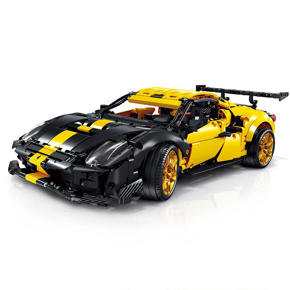 

Technical& Super Racing Car Ferraringed GTE Model Bricks Set MOC Fast Speed Championes Vehicle Building Blocks Toys for Gifts