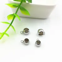 50pcs Stainless Steel Dangle Large Hole European Connector Pendant Links for Jewelry Findings