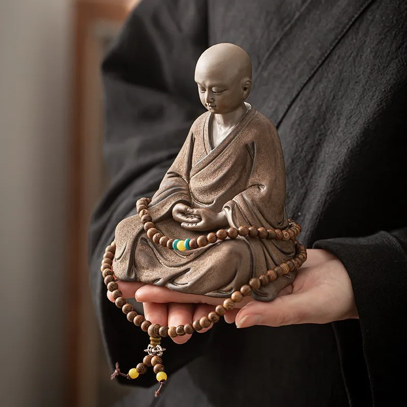 

Zen Little украшения в виде монахов Home, гостиная, офис, чайная комната, рабочий стол, украшение для входа
