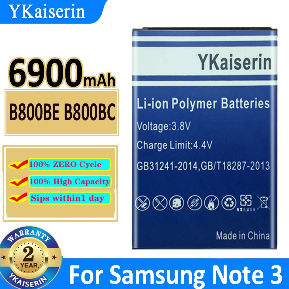 

6900mah YKaiserin Battery B800BE B800BC For Samsung Galaxy Note 3 III Note3 N9000 N9005 N900 N900A N900M Bateria