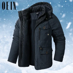 Winter Thick Men Outdoor Parka Coat Fur Linner Warm Cargo Jacket Male Windbreaker Outwear Parkas Cas in USA (United States)