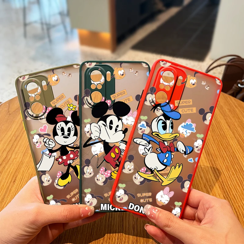 

Disney Mickey Donald Duck For Xiaomi Redmi Note 11 10 10S 9T 9S 9 8 Pro 5G 7 6 5 5A Prime Frosted Translucent Soft Phone Case