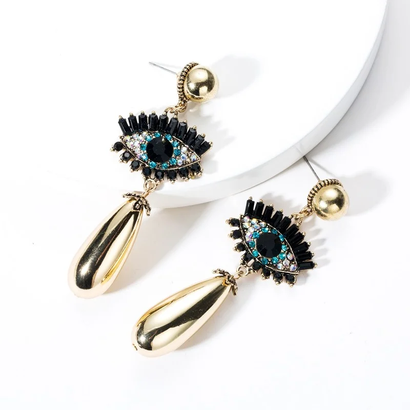 

Korean Personality Exaggerated Fashion Crystal Zirconium Pendant Woman Earring Jewelry Acrylic Flower Tassel Long Earr