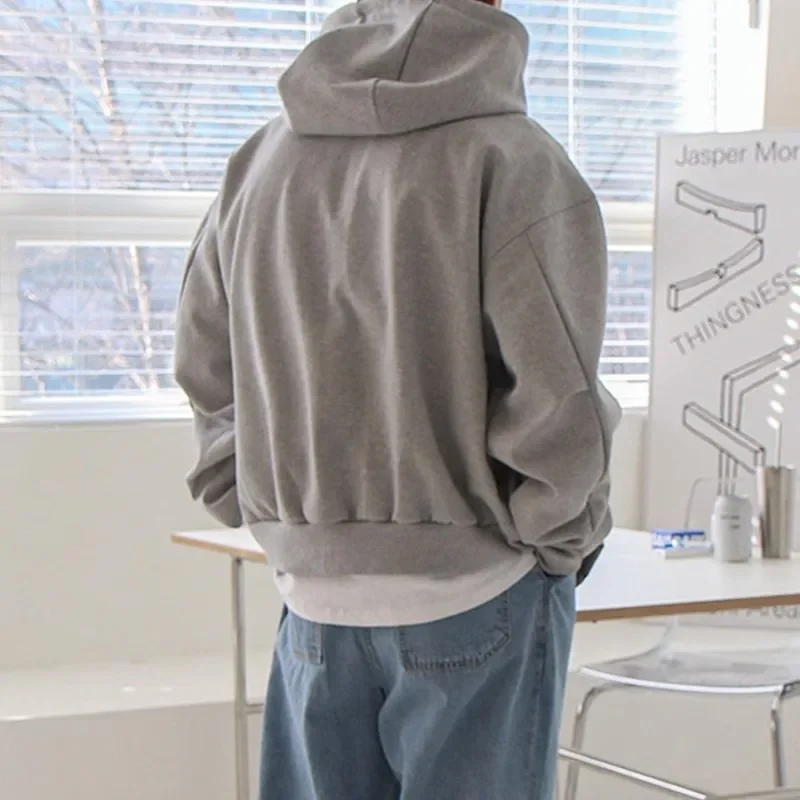 Мужская Весенняя однобортная уличная одежда в стиле Харадзюку С Капюшоном