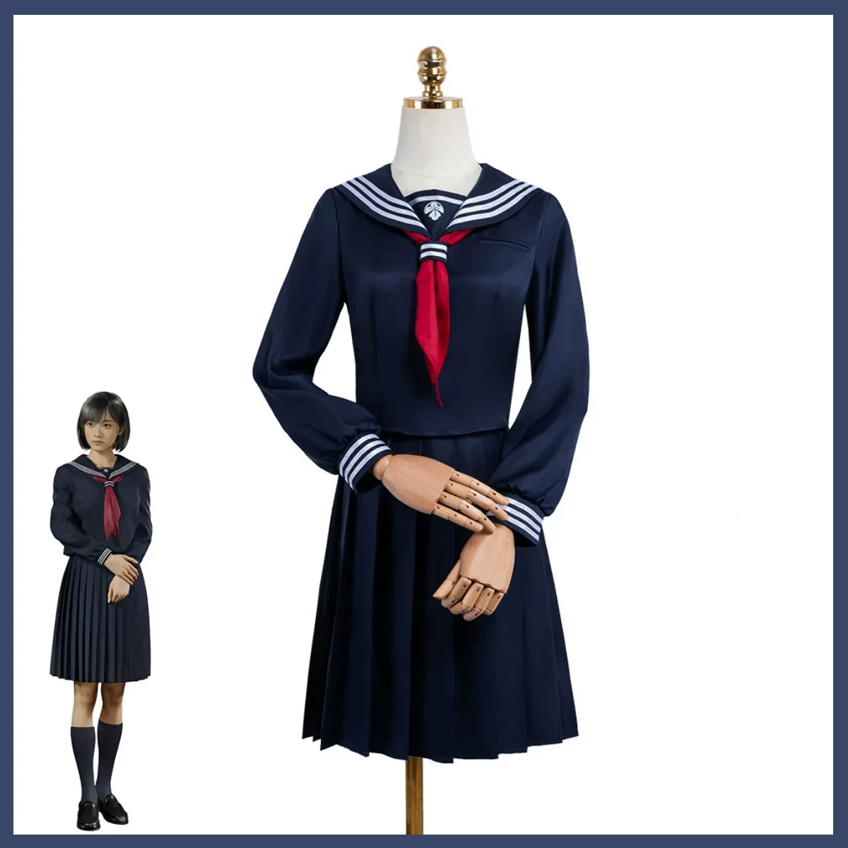 Фото Новая игра ужасов SILENT HILL F Shimizu Hinako Косплей Костюм JK Школьная форма Парик для женщин Кампусный костюм Карнавальное платье №2