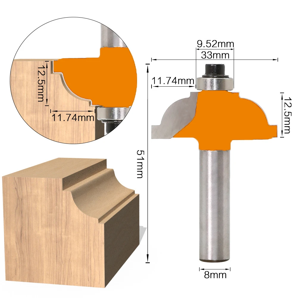 

Фреза из сплава вольфрама и кобальта 8 мм