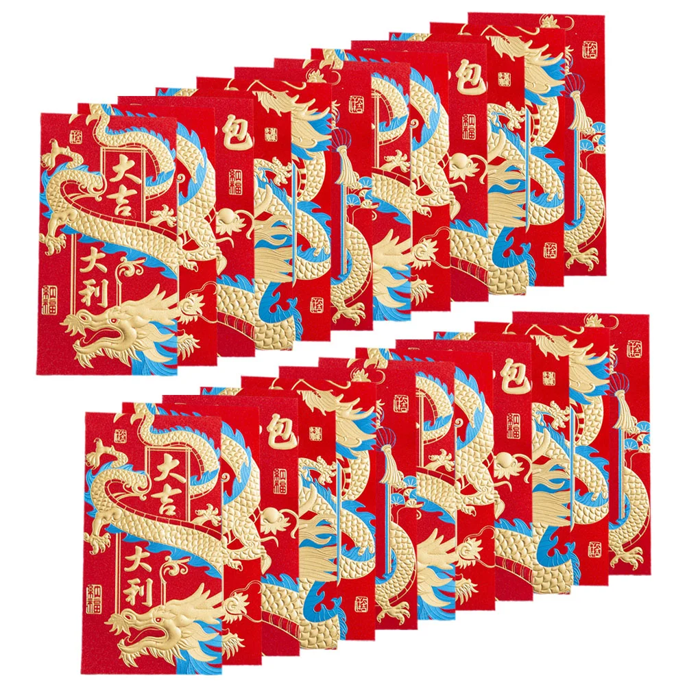 

Бумажный красный пакет мультфильм церемония Дракон Год карман новый весенний фестиваль подарок