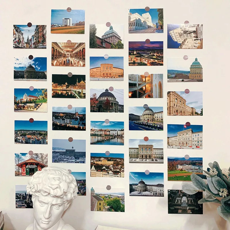 30 открыток на английском языке, всемирно известная школа, Швейцарский федеральный технологический институт в серии рихиса, Вдохновляющие подарочные поздравительные открытки