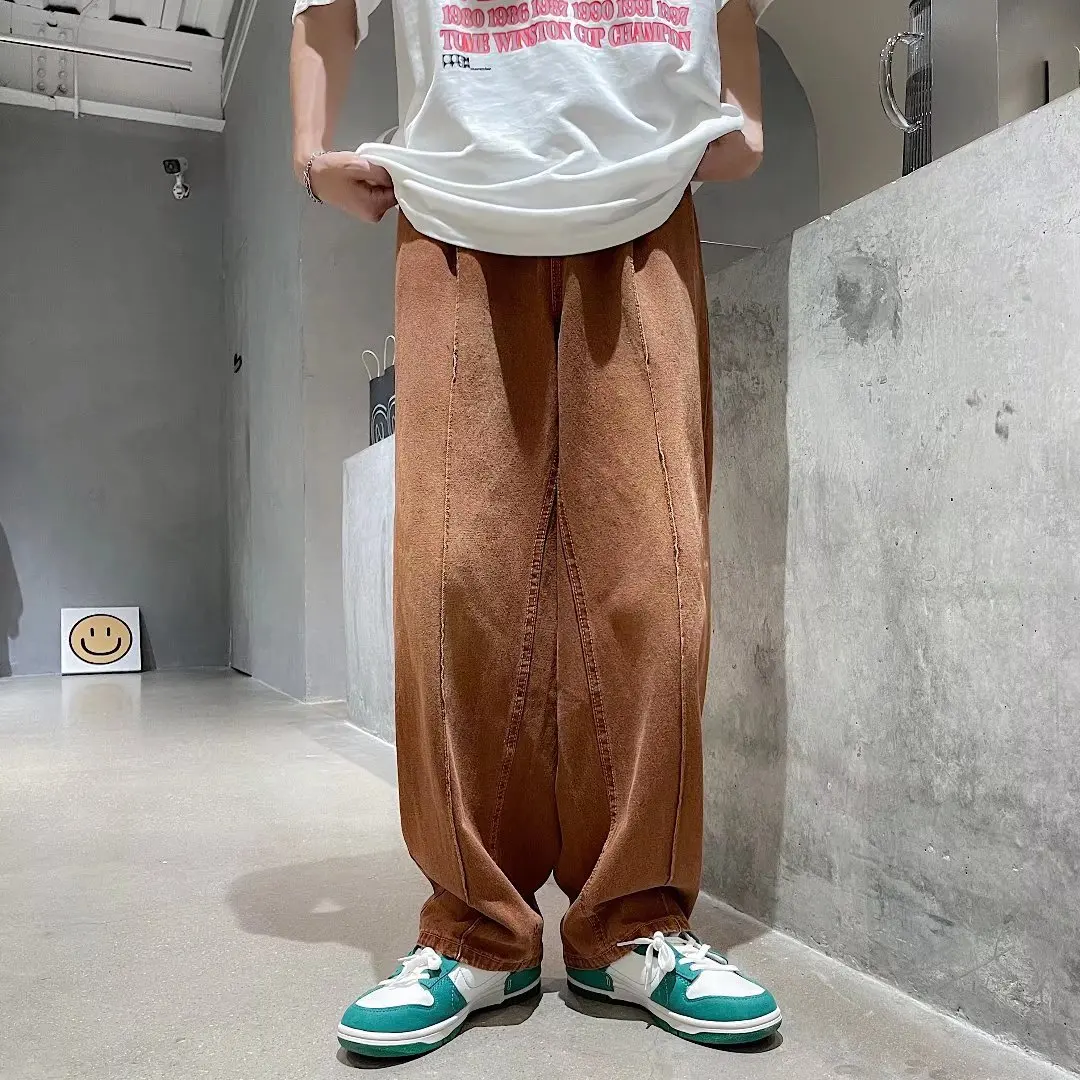 

Loose Jeans Jeans Summer Thin Casual Trousers Ins Tide Brand Loose Brown Wide-leg Pants