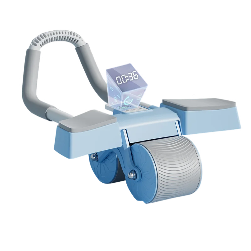

New Design Automatic Rebound Ab Abdominal Exercise Roller Wheel Flat Muscle Stretch Roller Support Mute Abdominal Exerciser