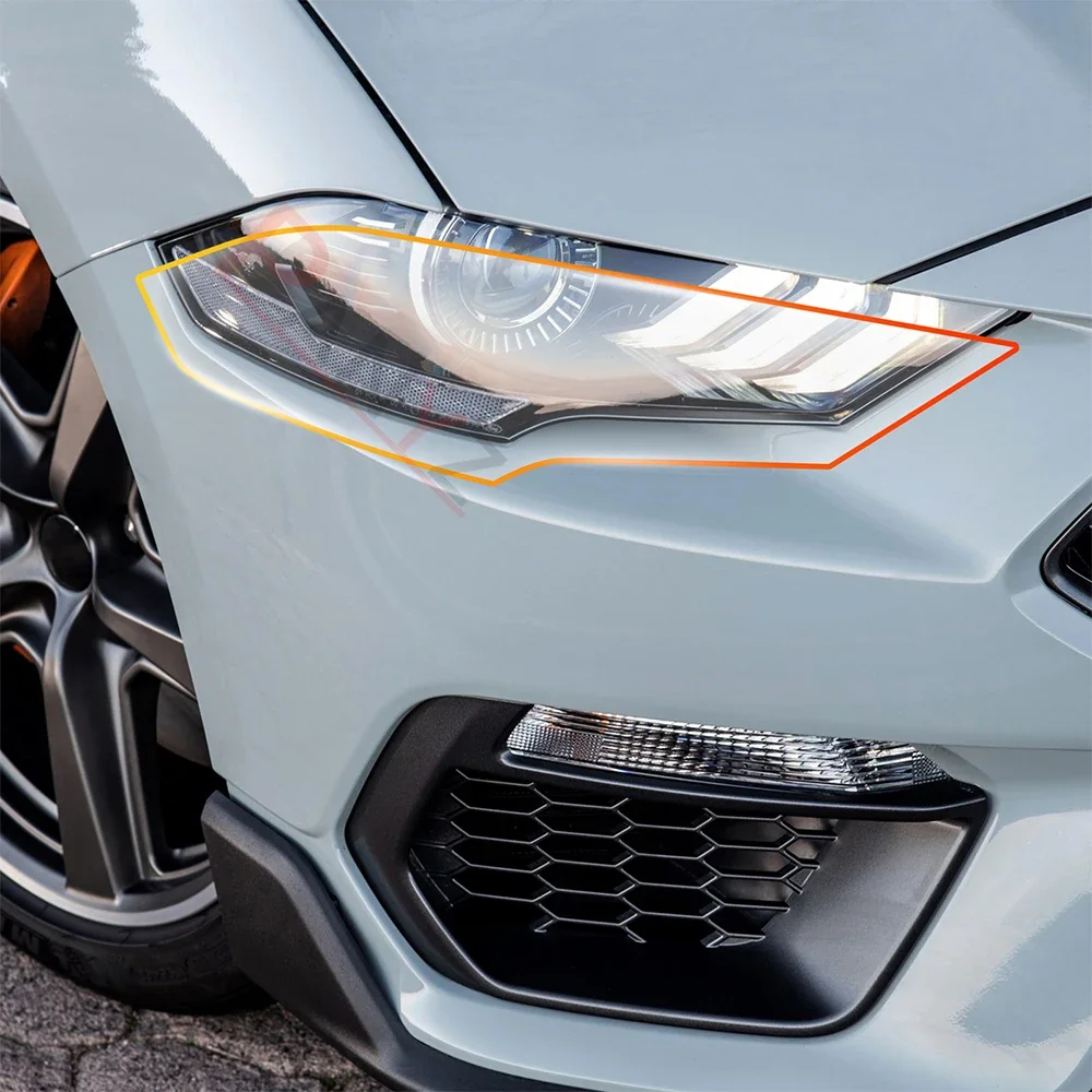 Фото Пленка TPU Pre Cut для Ford Mustang Mach 1 2022-2023, прозрачная защитная пленка PPF для фар и зеркал заднего вида, защита лакокрасочного покрытия автомобиля №1
