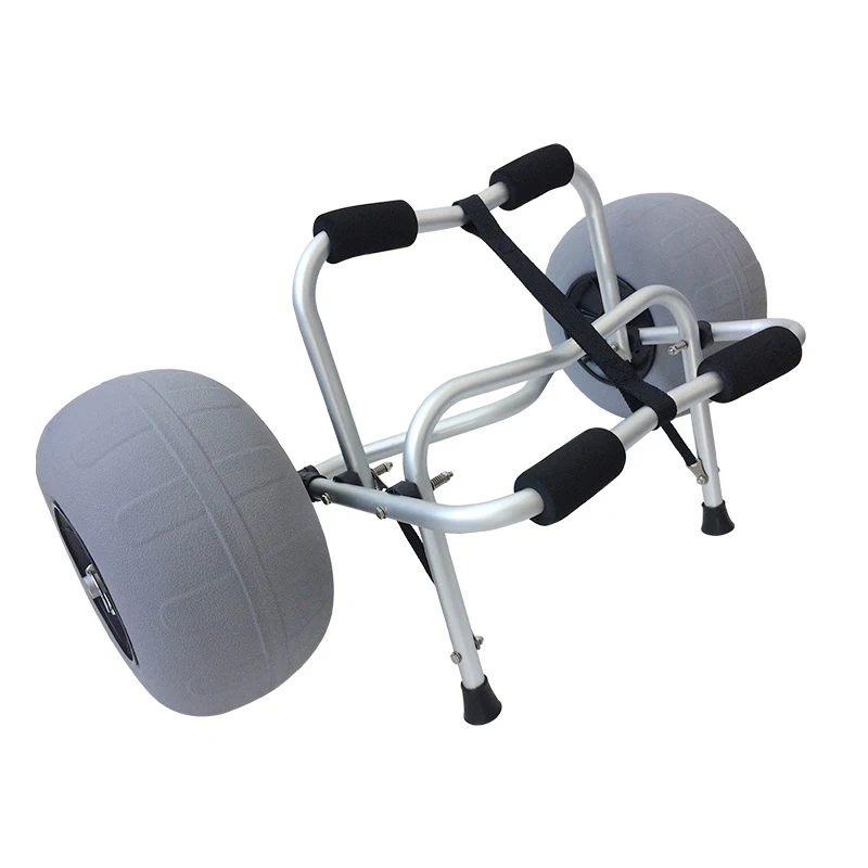 Inflatable Wide Wheel Canoe Boat Cart Carrier Small Fishing Boat Transport Mount Cart Surf Board Single Beach Board Trolley
