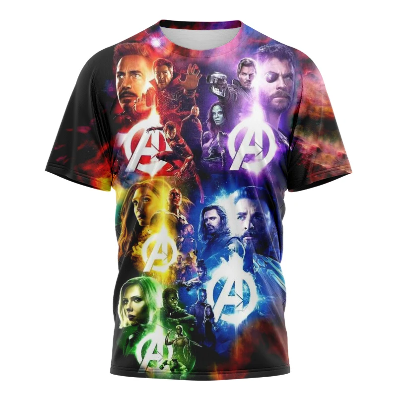 

Футболка с 3D-принтом Человека-паука Marvel, Повседневная модная уличная одежда для мальчиков и девочек, крутые футболки с коротким рукавом для ...