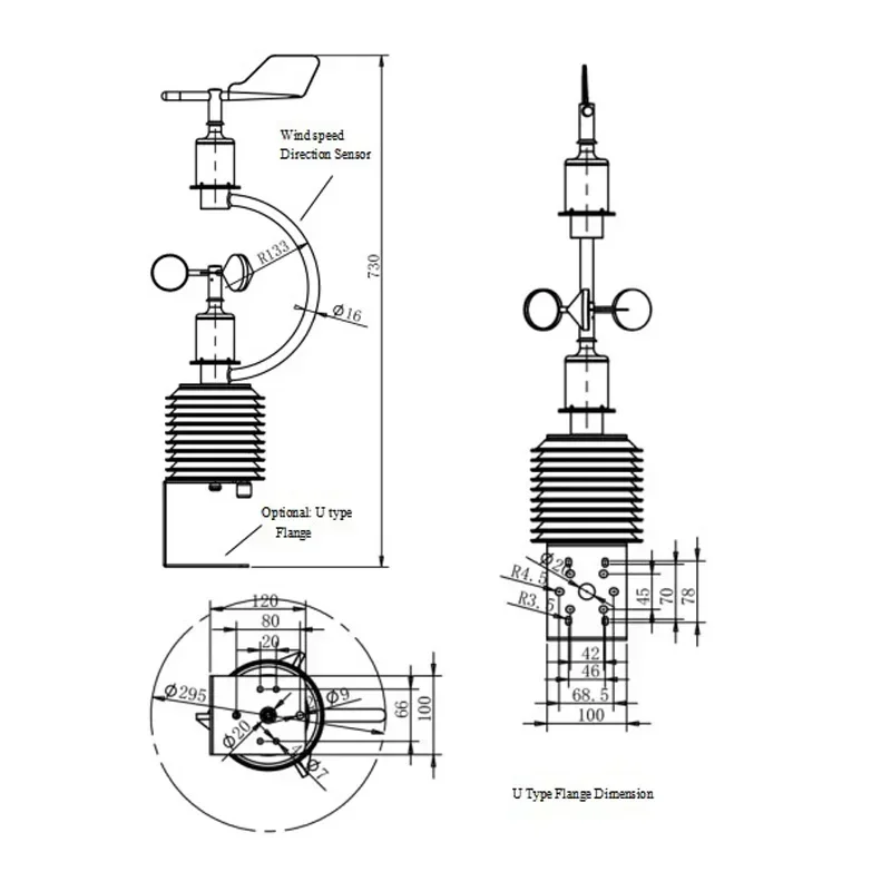 Индивидуальный интегрированный датчик температуры воздуха CO2 давления Humi
