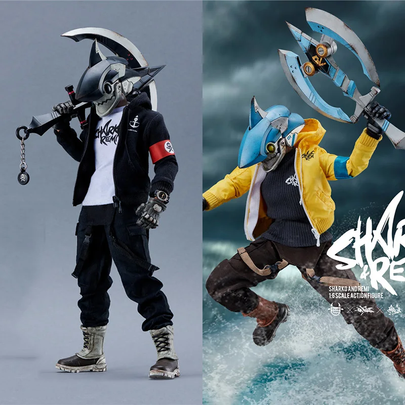 

Collectible Devil Toys 1/6 Scale Sea Guardian Sharko&Remi Ocean King Shark Soldier Full Set Action Figure Doll for Fans Gifts