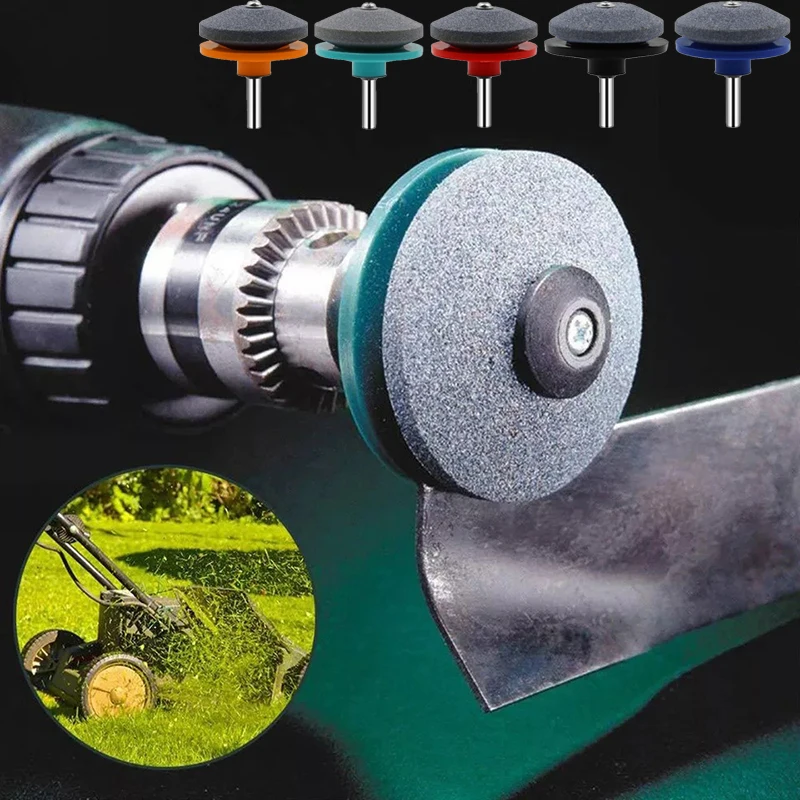 

5pcs Lawn Mower Sharpener Blade Knife Tool for Power Hand Drill Knife Sharpening Stone Grindstone Hot Sale Grinding Tool Garden