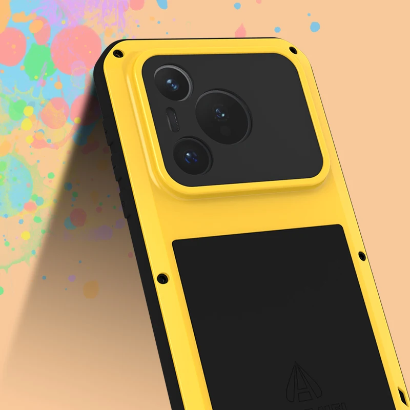 Чехол для телефона Love Mei Huawei Pura 70 Ultra P60 Pro P50 металлический силиконовый защитный