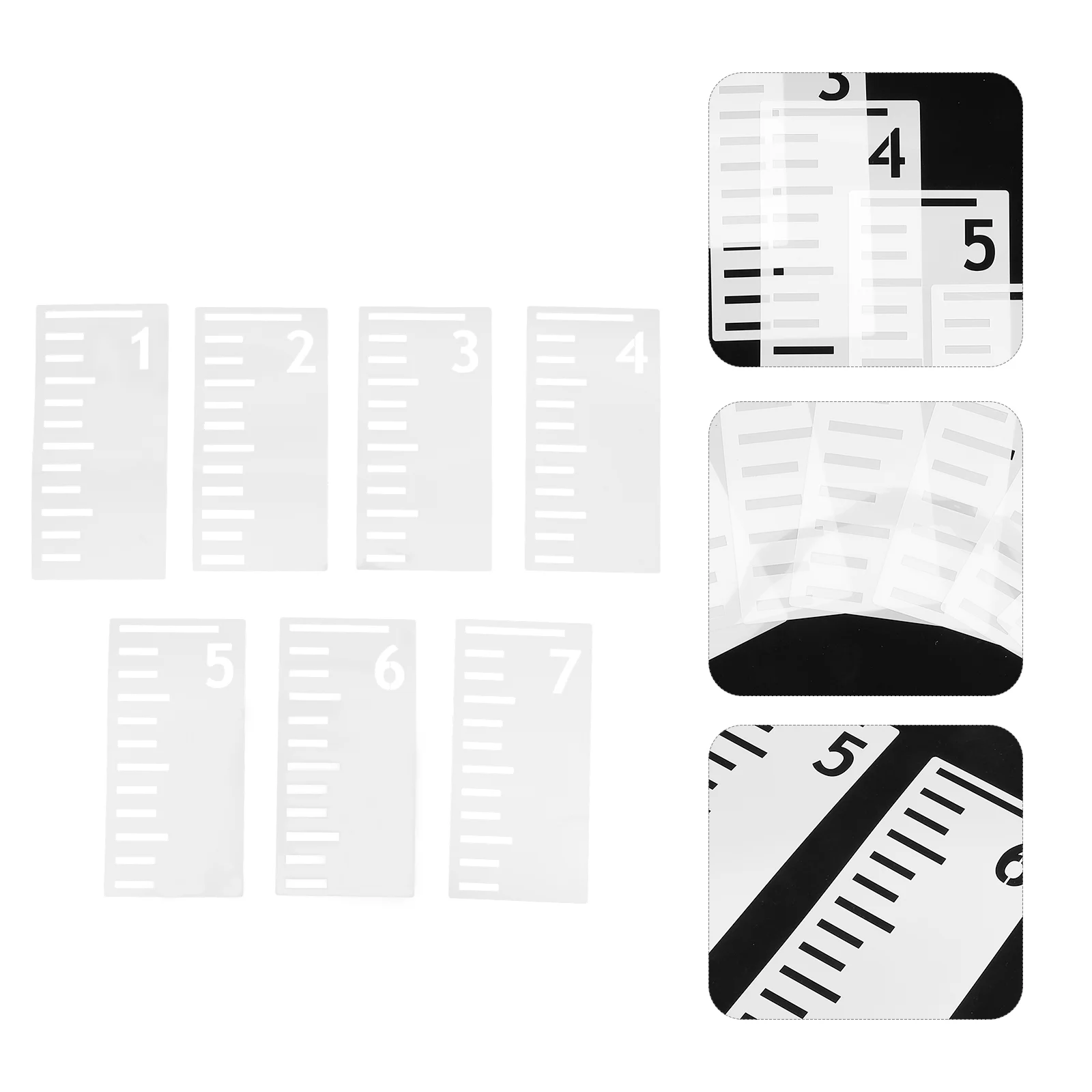 7 шт. измерительные весы шаблон детская линейка по высоте трафарет настенный