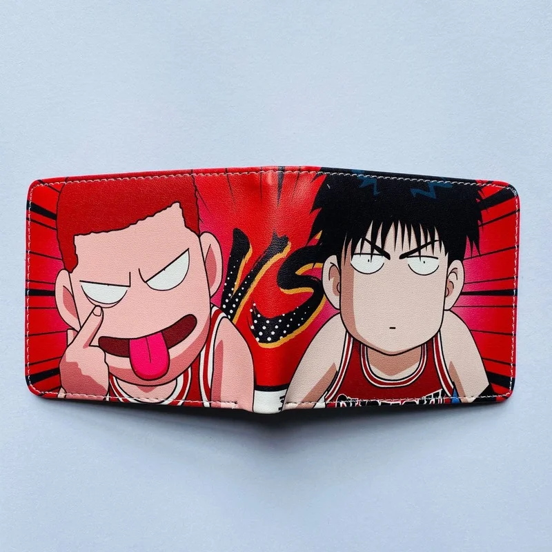 

Slum Dunk PU Wallet Sakuragi Hanamichi Kaede Rukawa Wallets Anime Peripheral Unisex Cartoon Kawaii Short Coin Purse Card Holder