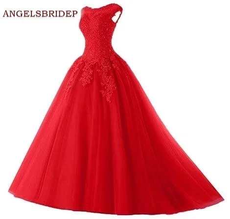 

Fashional Scoop Neck Quinceanera Dress Formal Vestido De 15 Anos De Applique Beading Abendkleider Party Dresses Hot