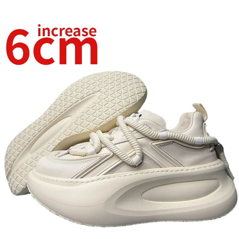 

Мужские кроссовки из натуральной кожи, 6 см