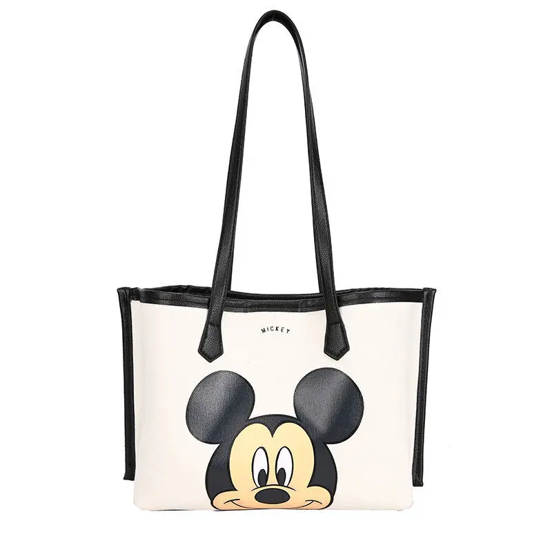

New Disney Cartoon Woman Shoulder Bag High Quality Handbag Large Capacity Shopping Bag Tote Bag Luxury Female Bag Christmas Gift