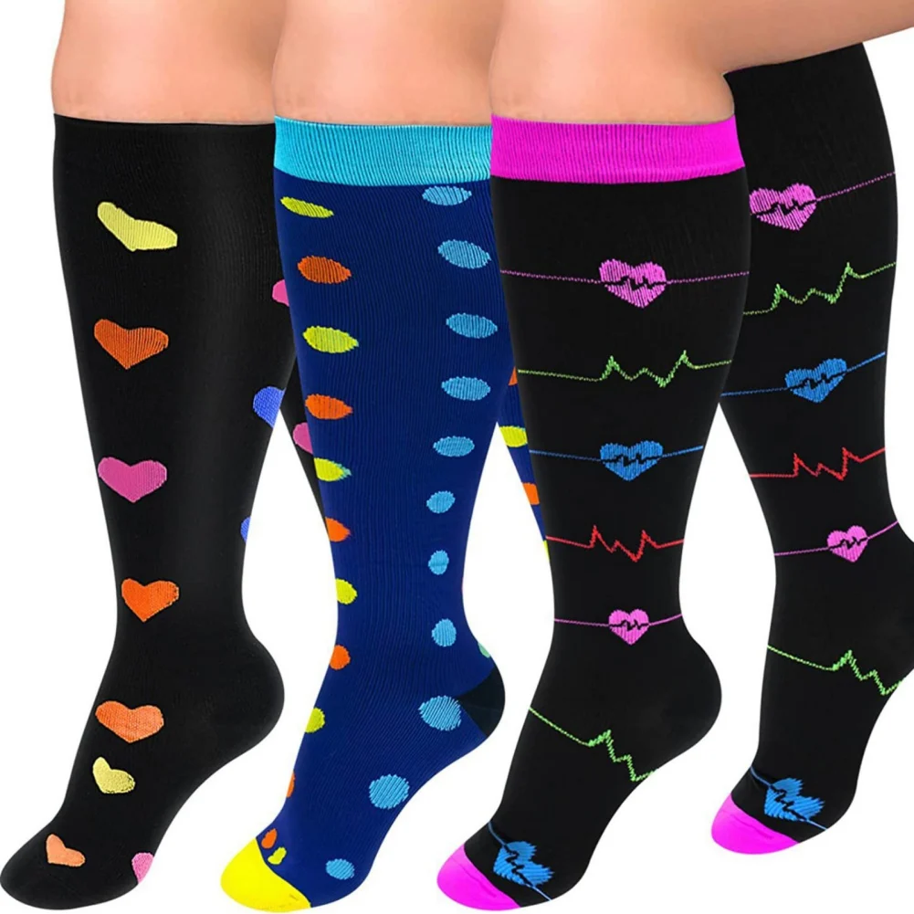 Men Varicose Veins And  Women's Pregnant High Stretch Fitness Socks Running Socks