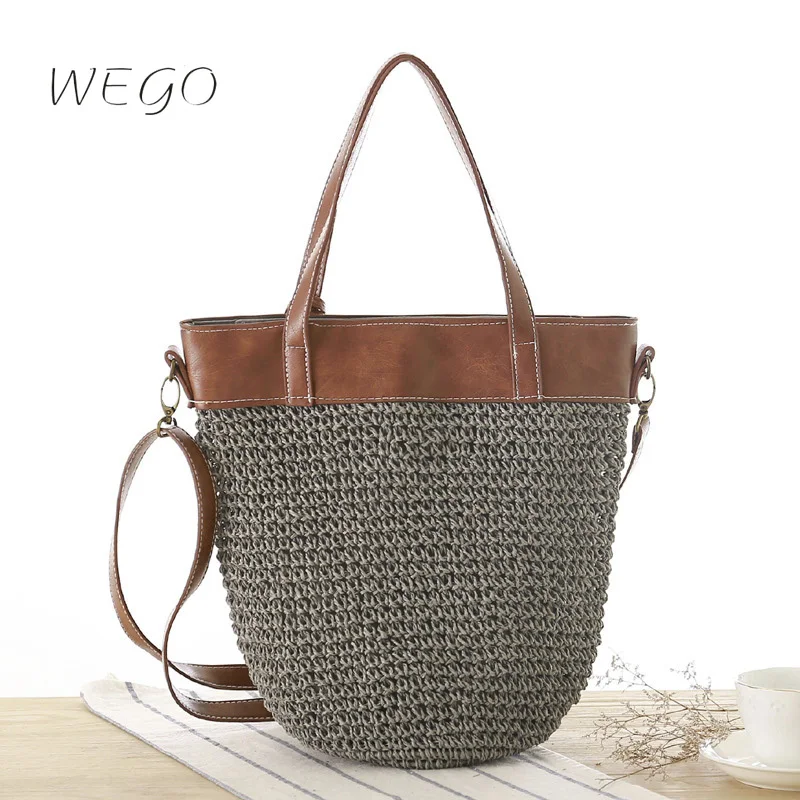 

Women Shoulder Bags HandBags Purses Straw Beach Crossbody Bags New Fashion Large Woven Bucket Bags