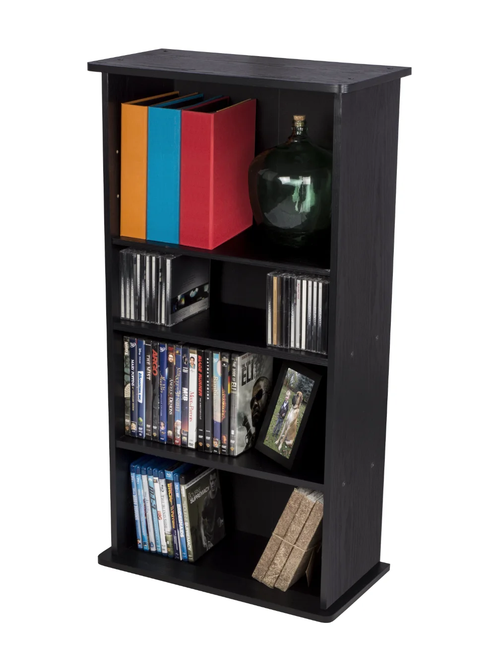 

Atlantic 36" Drawbridge Wood Media Storage Shelf, 7" Depth, Black living room cabinets chest storage cabinet