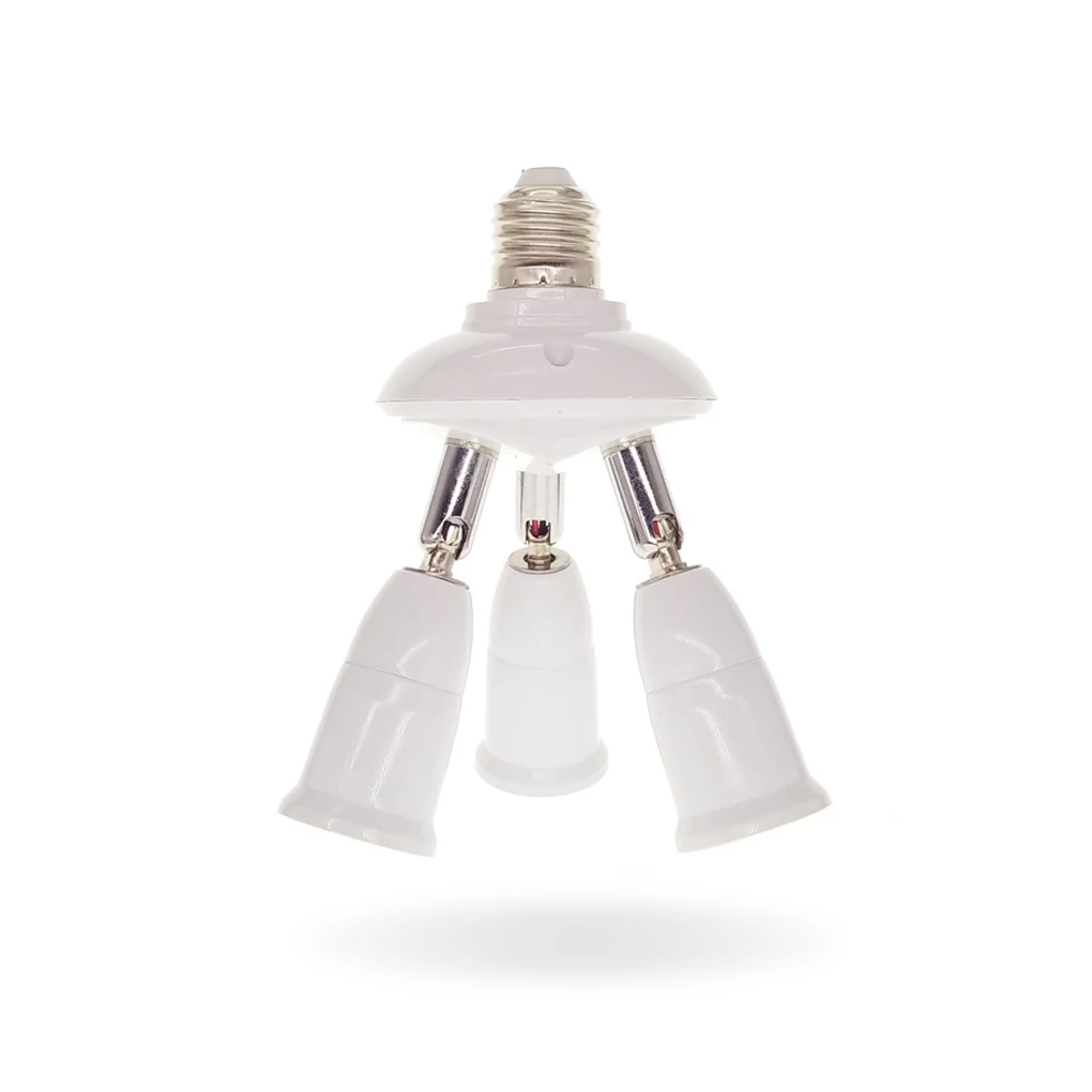 

1/2/3 E27 Splitter Adjustable Lamp Bulb Socket Converter Light Adapter Replacement Improvement Holder Conversion 1 to 3
