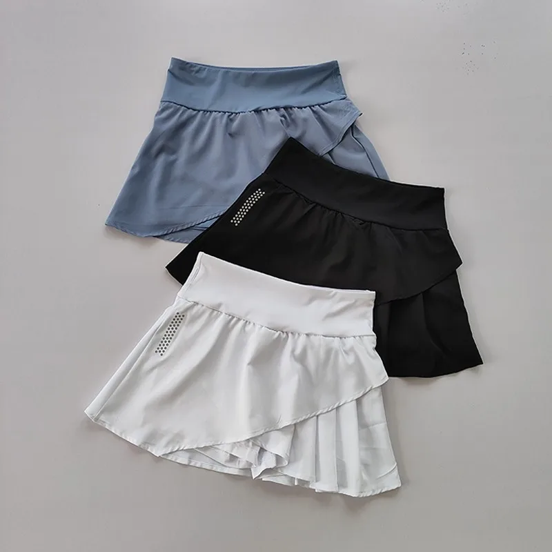 Sports Shorts Tennis Pant Skirt Girls Gym Short Dance Skirt Shorts High Waisted Quick Dry Running Short Sport Skort