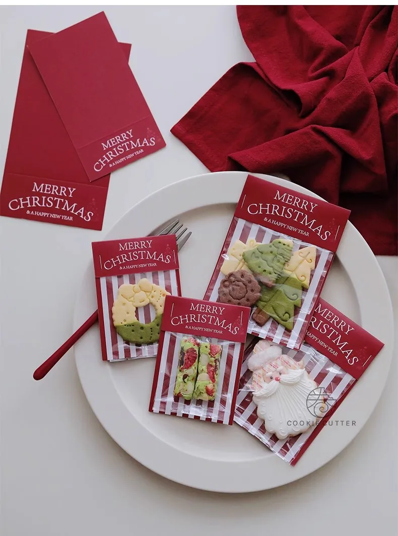 Новое рождественское украшение для печенья заголовок упаковочная карта конфет