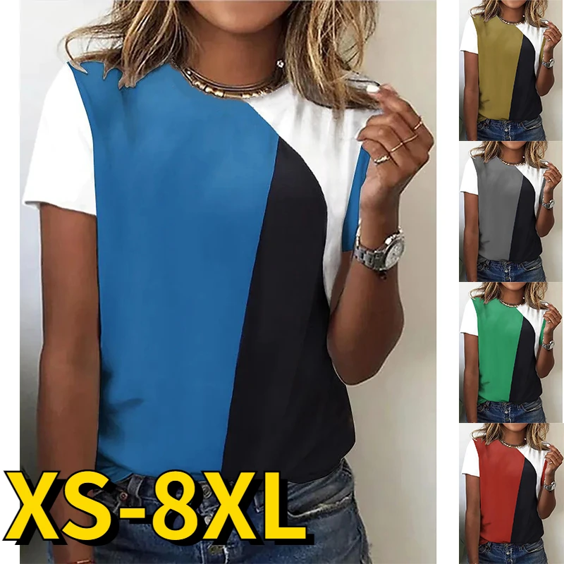 

Женская футболка с коротким рукавом, круглым вырезом и принтом