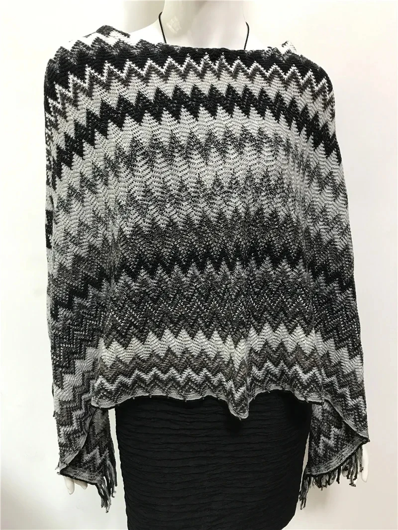 Женская осенне-Весенняя накидка в полоску цвета хаки