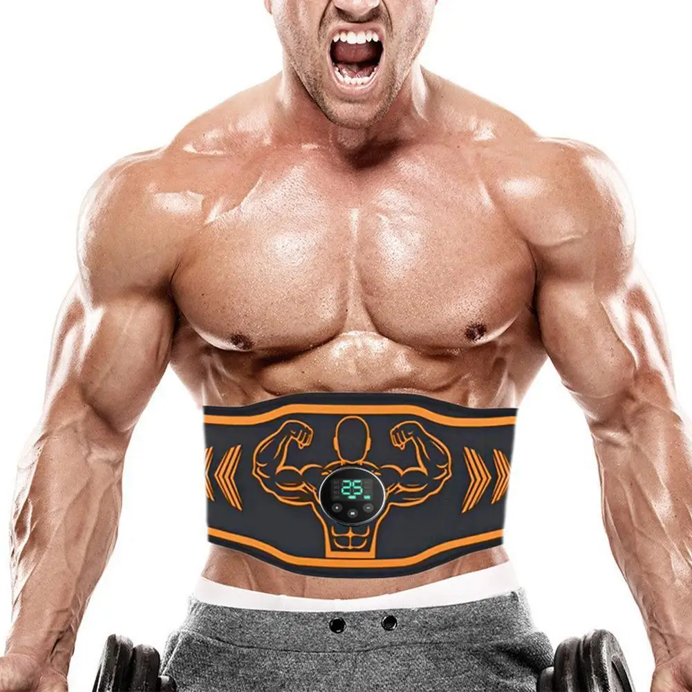 

Пояс для фитнеса, тренажер для мышц живота, Ems, Usb-ремешок, зарядка, Q4v3