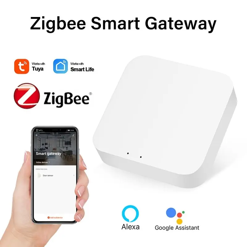 

AWIND Tuya Smart Zigbee 3.0 Gateway Hub Bridge Smart Home Timer Schedule Smart Life Remote Control Work With Alexa Google Home