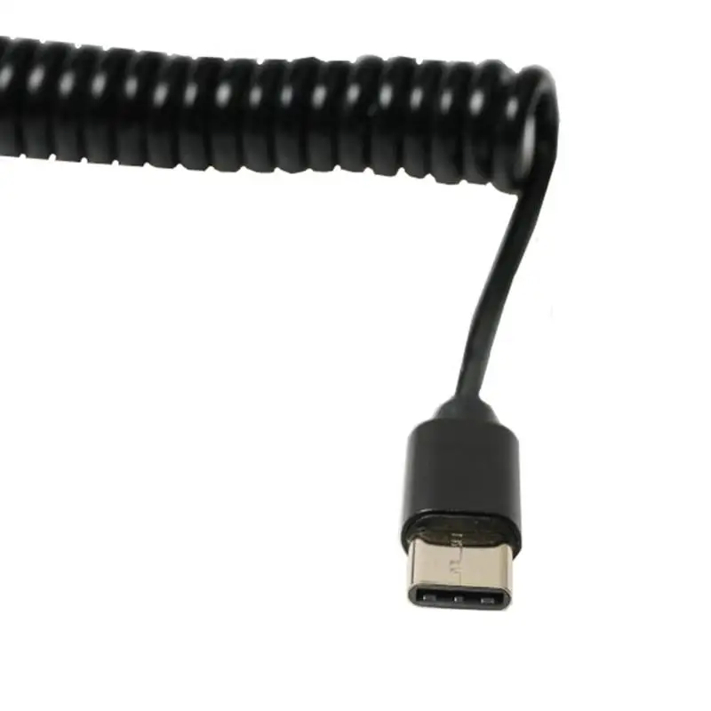 USB 3.1 Type-C папа к 2.0 Спиральный переходной кабель Пружинный провод