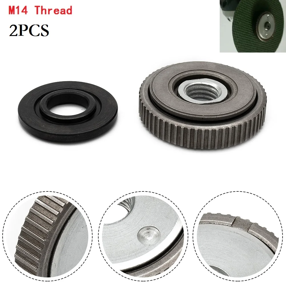 

2pcs Locking Plate Chuck Pressure Plate Chuck For M14 Angle Grinder Cutting Machines SDS Quick-Release Nut Clamping Power Tool