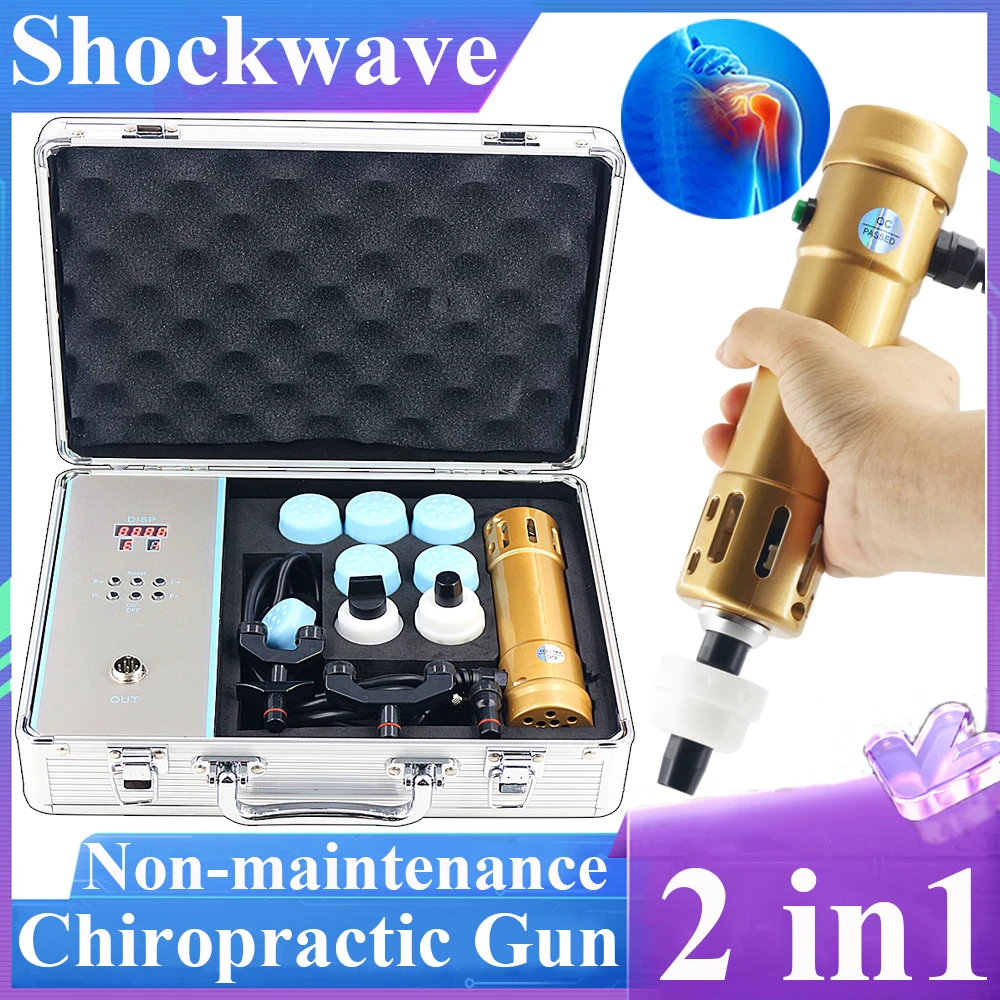 

Portable Shockwave Massager For ED Treatment Relax Muscle Pain Relief Chiropractic Tool 2 in 1 Shock Wave Therapy Machine