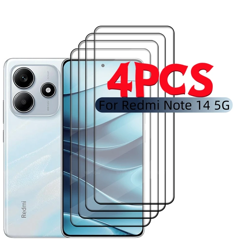 1/2/3/4 шт. Защитное стекло для Redmi Note 14
