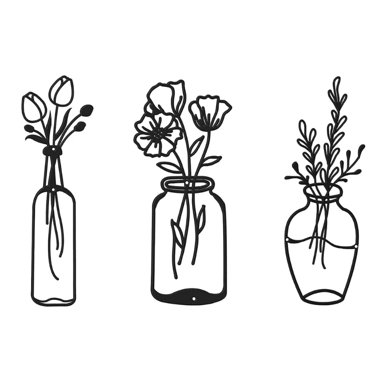 

1 Набор, декоративная настенная ваза