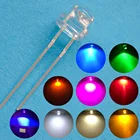 100Pcs 5mm Diode Led Straw Hat UV Purple Smd Smt 3.03.4V 300400MCD Led Water Clear Super Bright Wide Angle Bulb  Lamp Diodes
