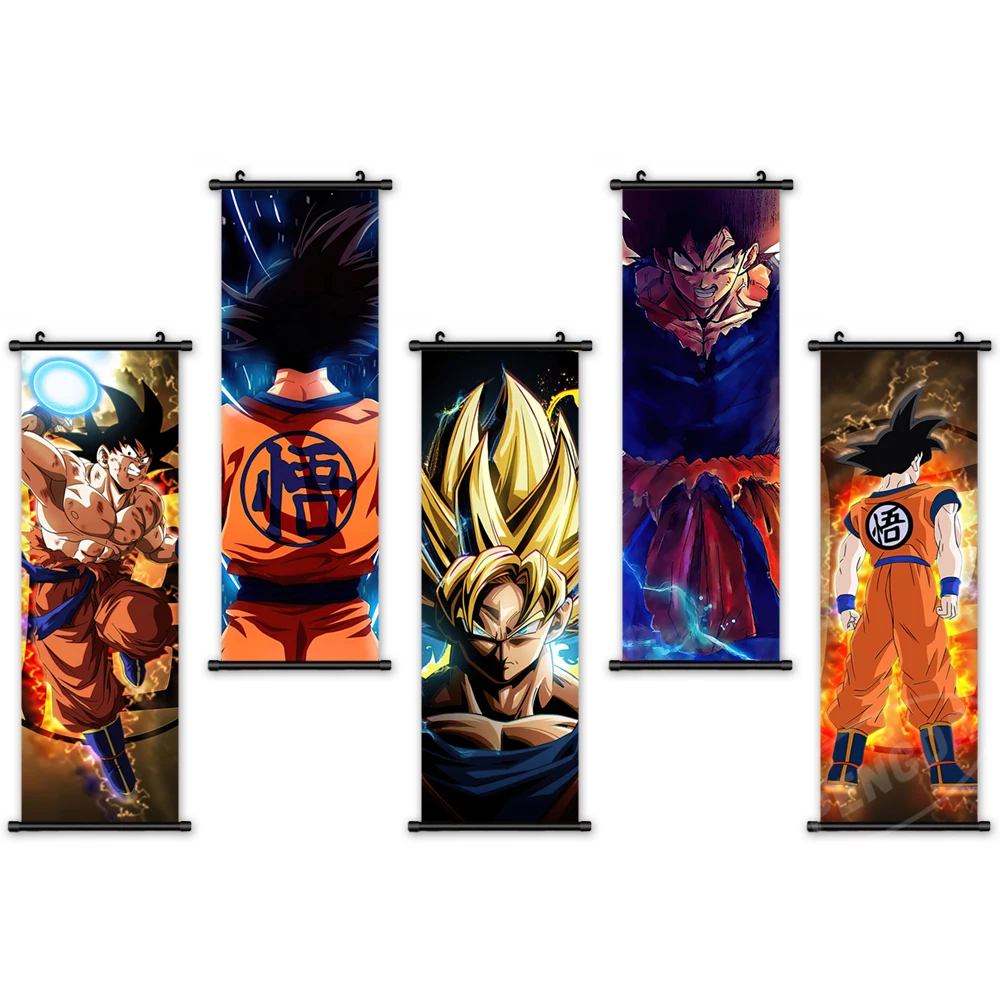 

Wall Art Dragon Ball Print Canvas Home Decor Animation Paintings Solid PVC Scrolls Modern Poster for Living Room Hanging Gift