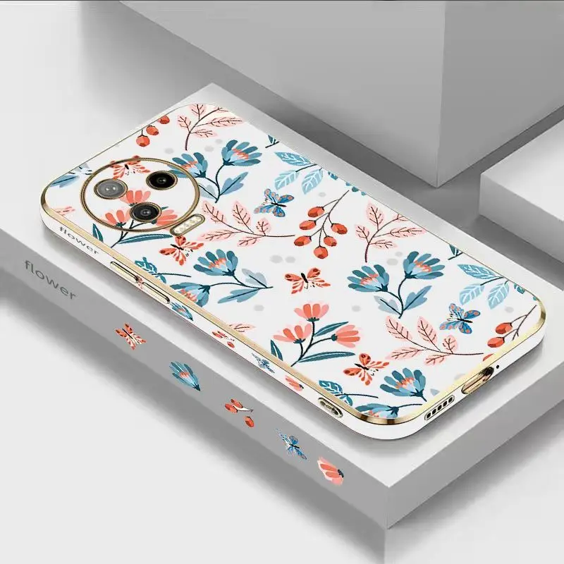 

Delicate floral Luxury Plating Phone Case Infinix Note 12pro 12 11Pro 11 10 Pro 10 Hot 11S 12 12 Play 10 Play Cover