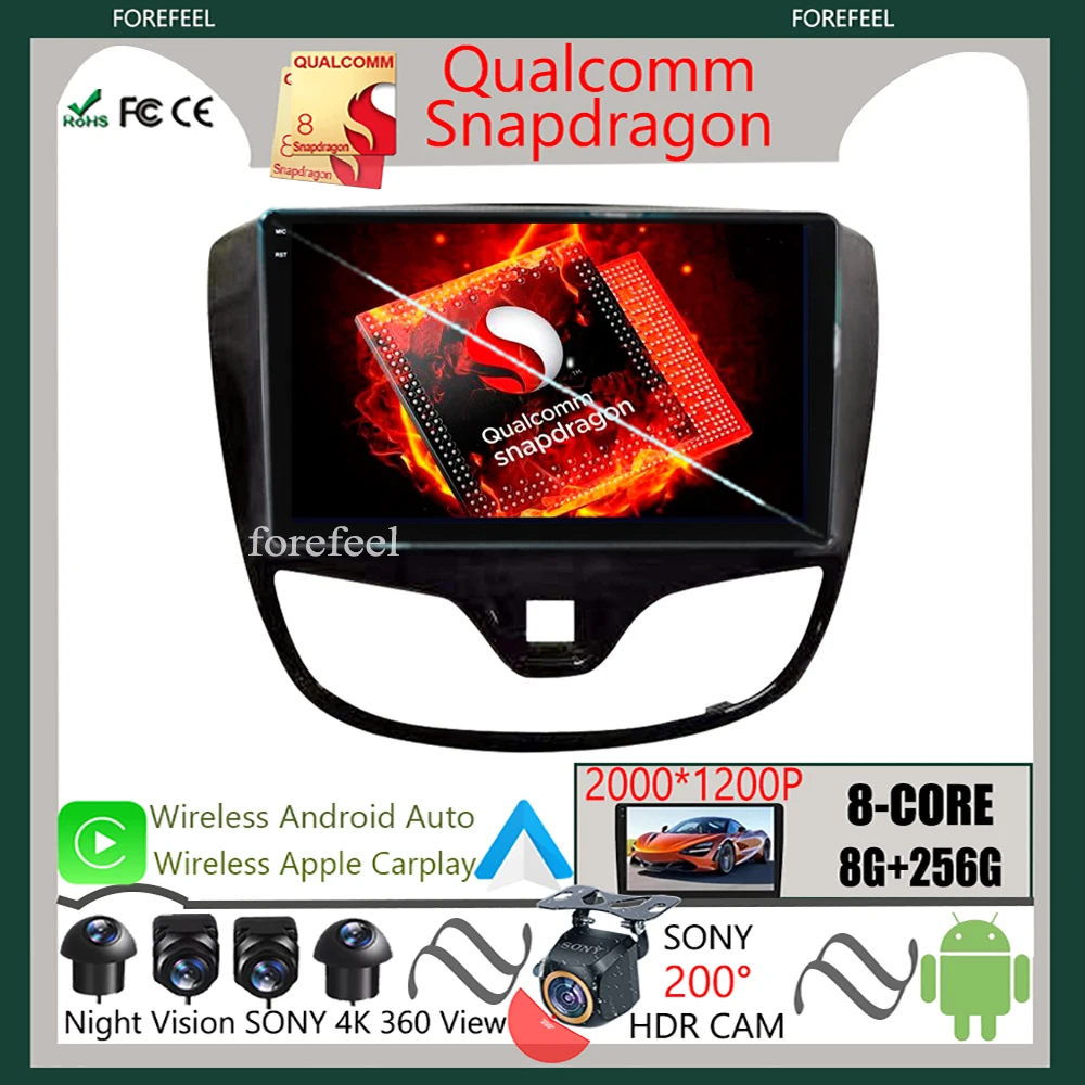 Автомобильный видеоплеер Qualocmm Android для OPEL Карл VinFast Fadil 2017 2018 2019 2020 автомобильное радио мультимедиа GPS навигация Carplay DVD BT