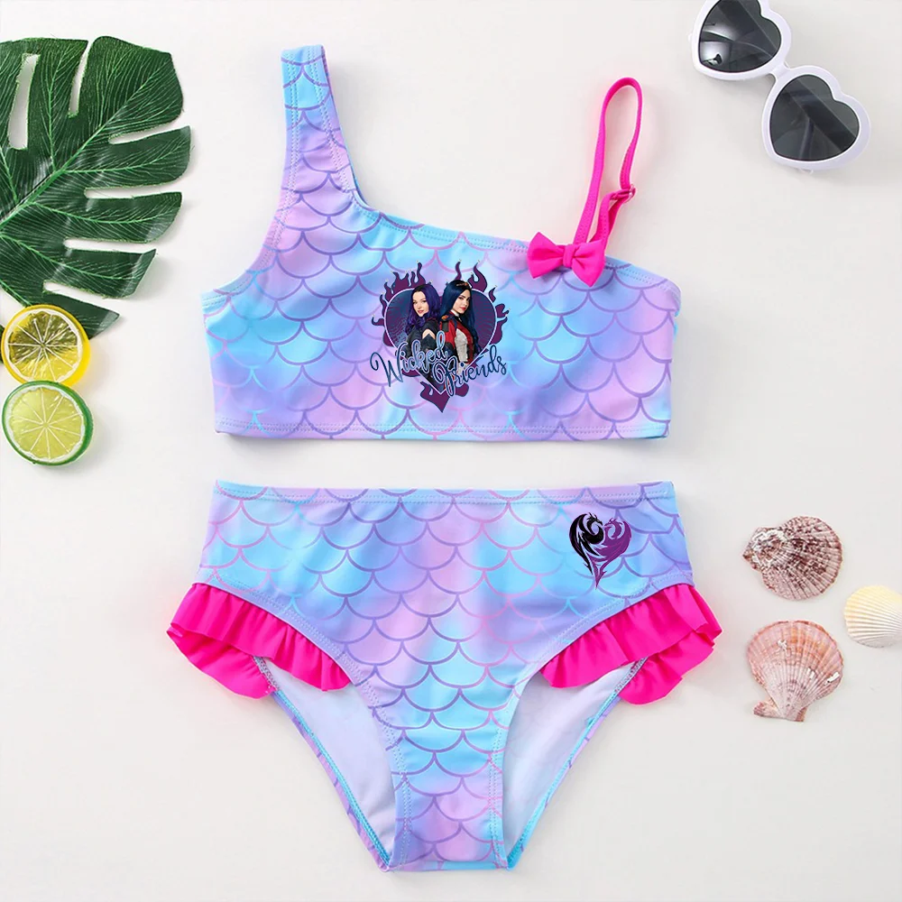 Сплошной купальник для девочек детские платья летний пляжный костюм детская